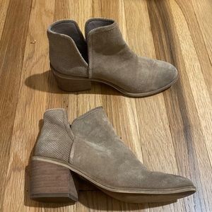 BP tan suede booties - 6.5 worn but lots of life